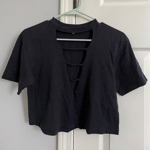 Truly Madly Deeply Cutout Crop Tee